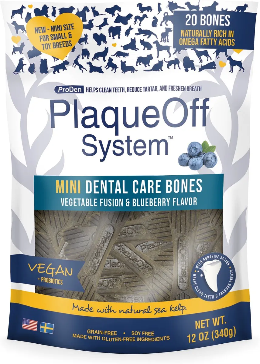 Plaque Off Dental Bones Vegetable Fusion & Blueberry Flavor