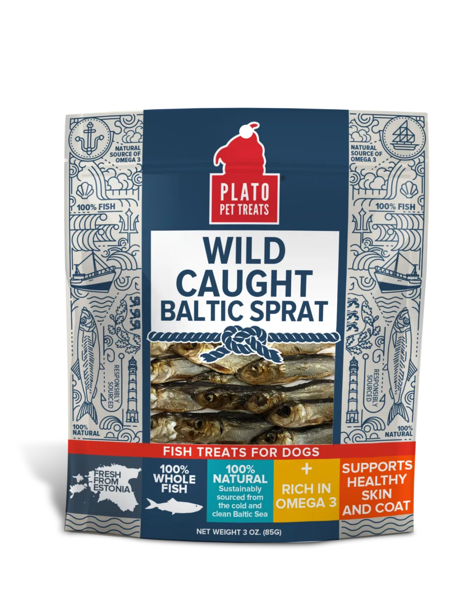 Plato Wild Caught Baltic Sprat Fish Dog Treats