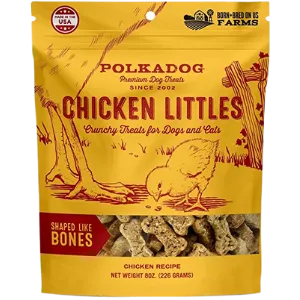 Polka Dog Chicken Littles Bone Shaped Dog Treats 8oz