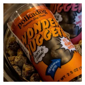 Polka Dog Mini Tube Wonder Nuggets Peanut Butter Soft & Chewy Dog Treats 2.5oz