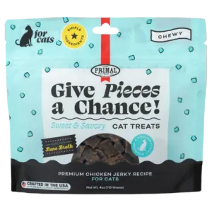 Primal Give Pieces A Chance Jerky Chicken Cat Treats 4 oz