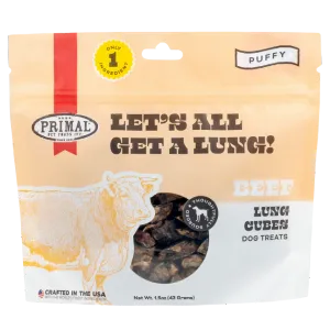 Primal Let's All Get A Lung Freeze-Dried Beef Dog Treats 1.5 oz