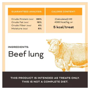 Primal Let's All Get A Lung Freeze-Dried Beef Dog Treats 1.5 oz