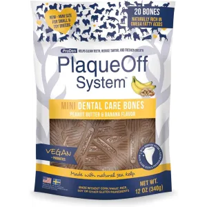 ProDen PlaqueOff Mini Dental Bones Peanut Butter & Banana 12 oz.