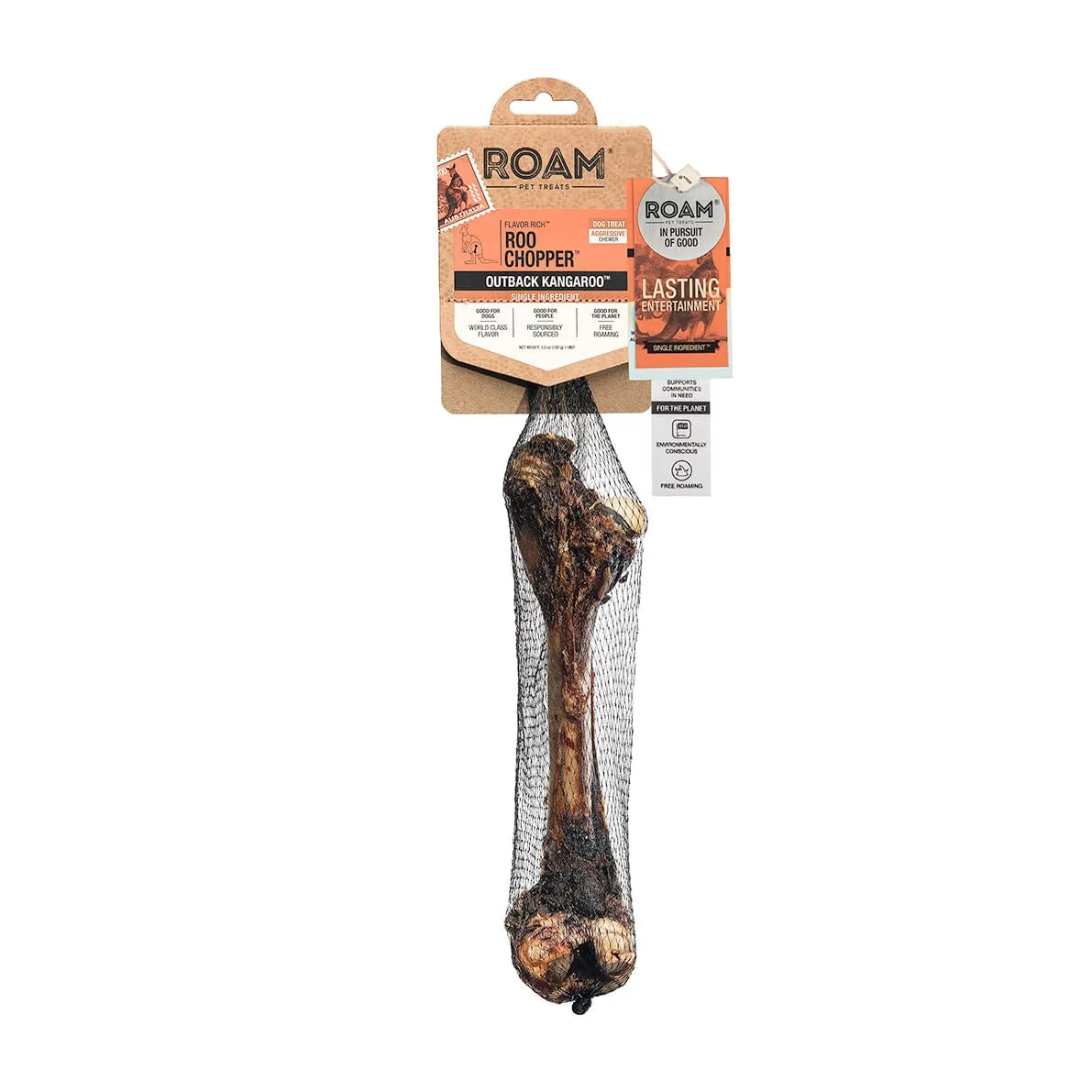 Roam Dog Treats, Large Roo Chopper, Kangaroo Femur