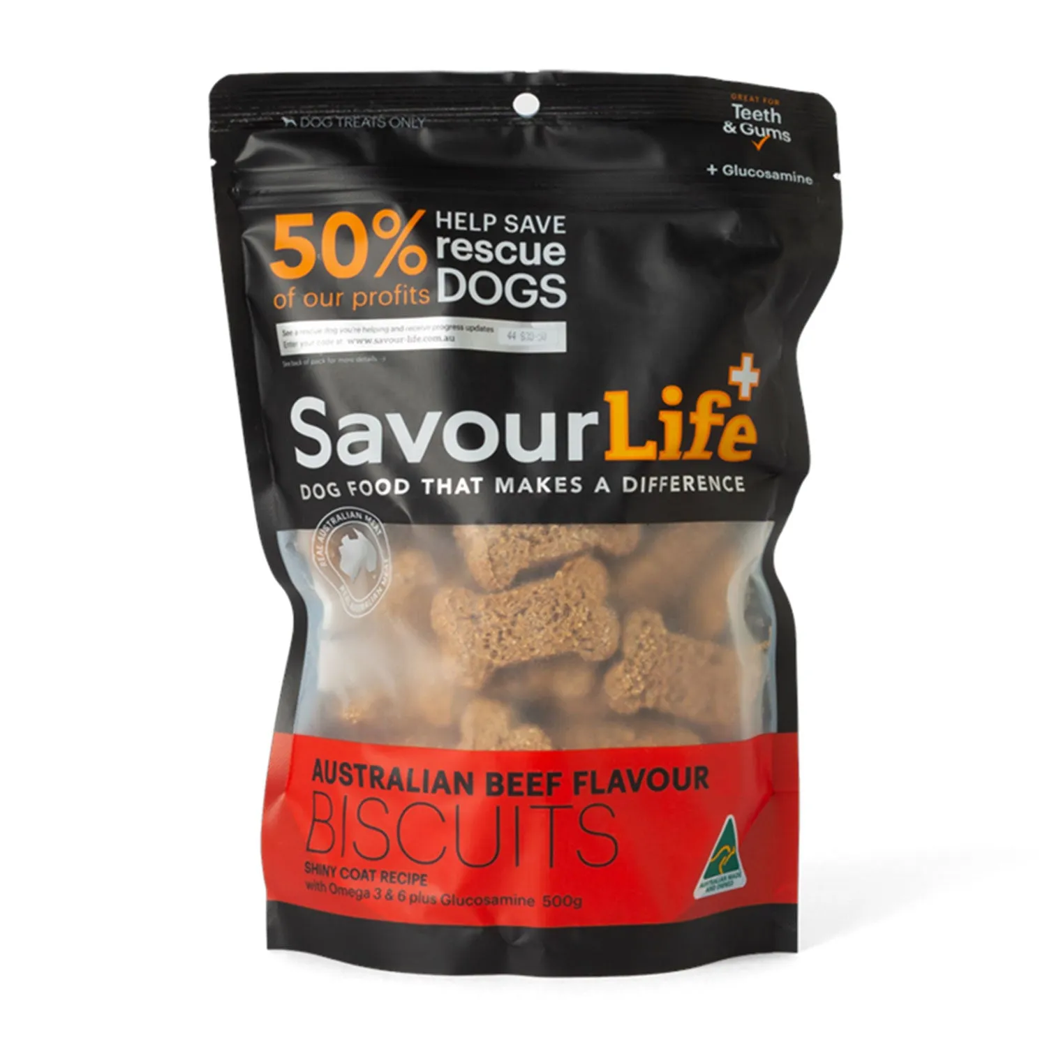 SavourLife Beef Flavour Biscuits Dog Treats 500g