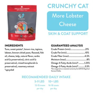 Shameless Pets Crunchy More Lobster, Cheese Cat Treats, 2.5oz