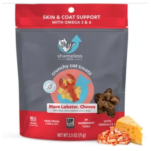 Shameless Pets Crunchy More Lobster, Cheese Cat Treats, 2.5oz