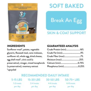 Shameless Pets Soft-Baked Break an Egg Biscuits for Dogs, 6oz