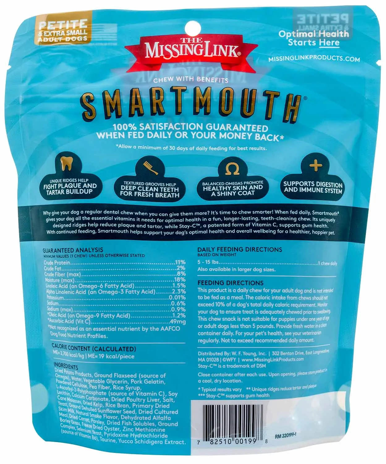 Smartmouth 7-in-1 Dental Chews for Dogs, P/XS, 28 ct