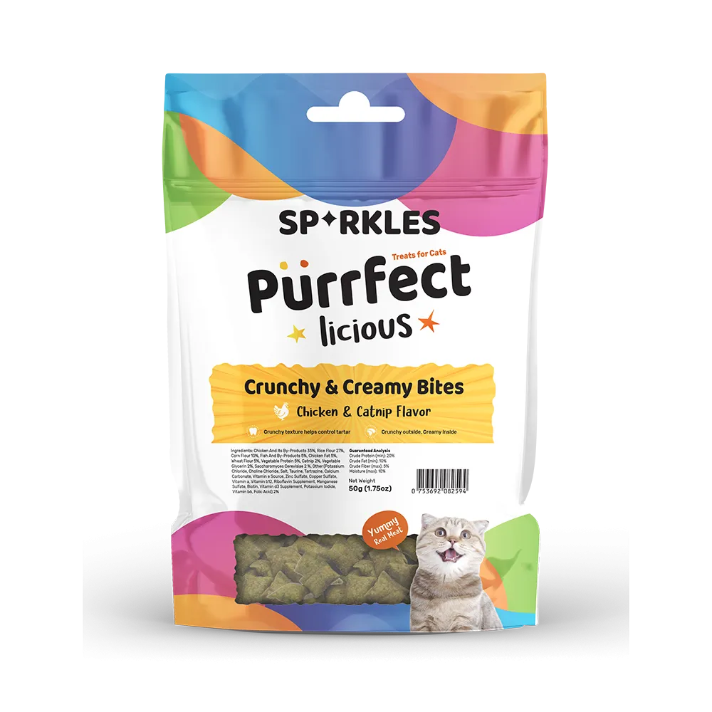 Sparkles Cat Crunchy & Creamy Bites Chicken & Catnip 50g