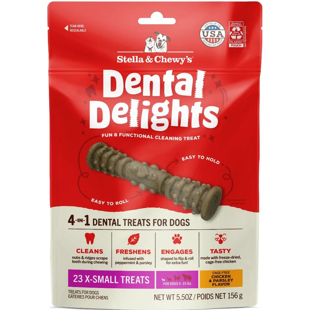 Stella & Chewy's Dental Delights 4-In-1 Dental Dog Treats 5.5oz