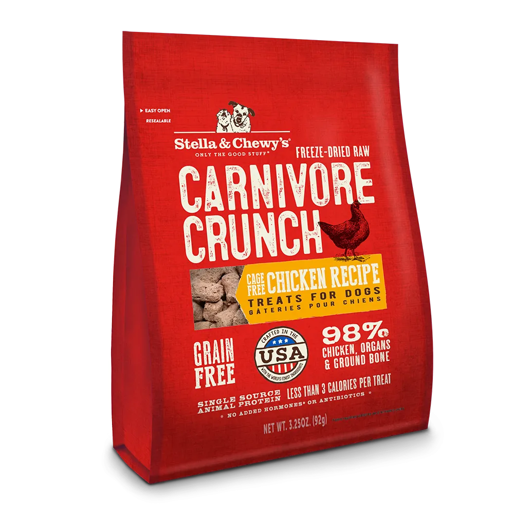 Stella & Chewy's Dog Treat - Carnivore Crunch Chicken Recipe 3.25oz