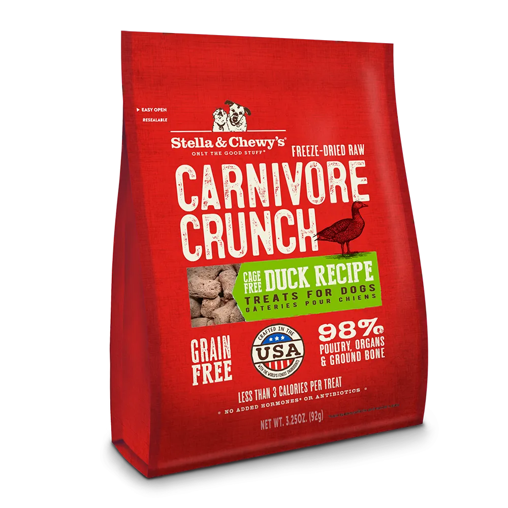 Stella & Chewy's Dog Treat - Carnivore Crunch Duck Recipe 3.25oz