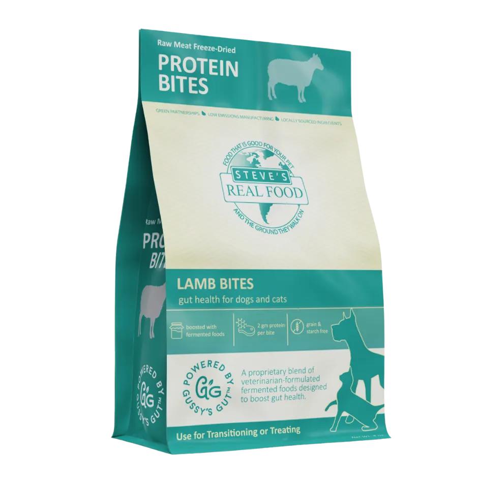 Steve's Real Food Freeze Dried Gut Boosting Protein Treats Lamb For Dogs and Cats