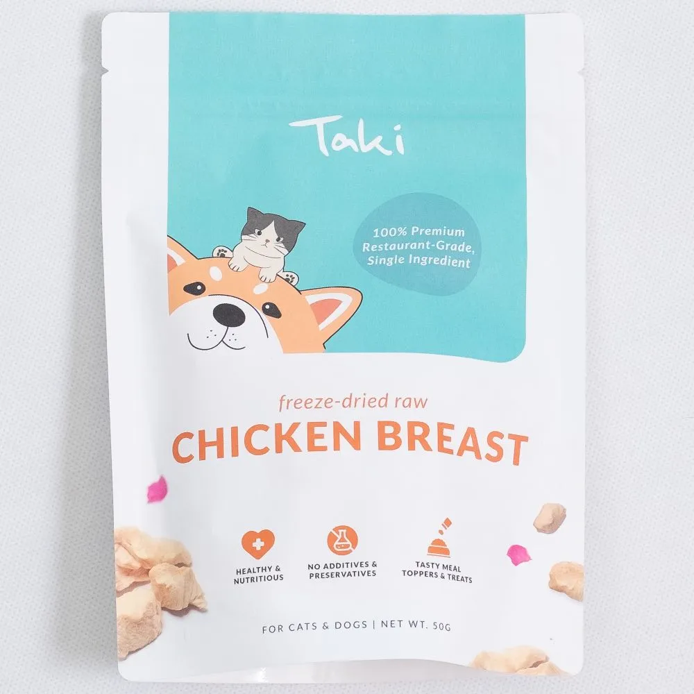 Taki Chicken Breast Grain-Free Freeze-Dried Treats For Cats & Dogs 50g