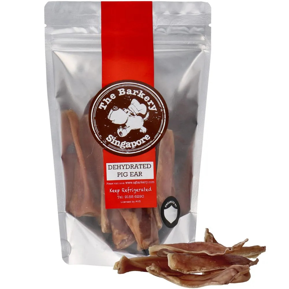 The Barkery Pig Ear Dehydrated Dog Treats 80g