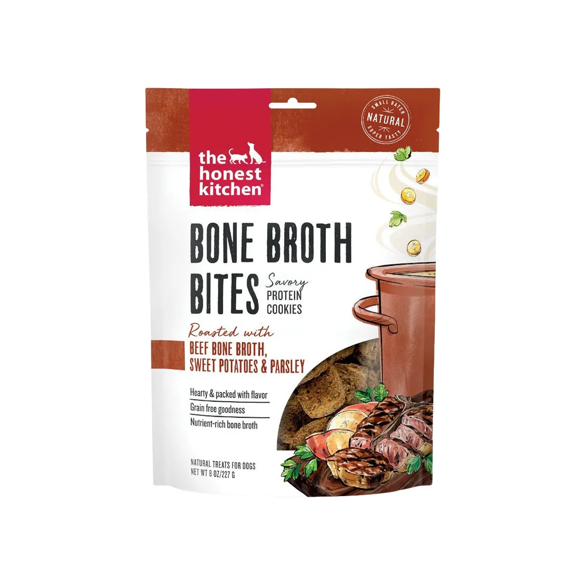 The Honest Kitchen Bone Broth Bites 8 oz Treats for Dogs