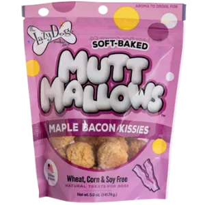 The Lazy Dog Cookie Company Maple Bacon Kisses Mutt Mallows Treats, 5 oz