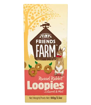 Tiny Friends Farm Supreme Russel Rabbit Loopies Treats 8 x 100g