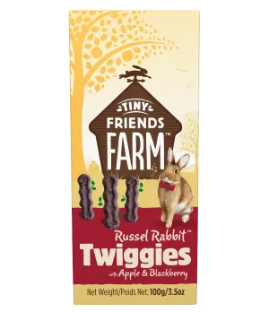 Tiny Friends Farm Supreme Russel Rabbit Twiggies Treats 8 x 100g