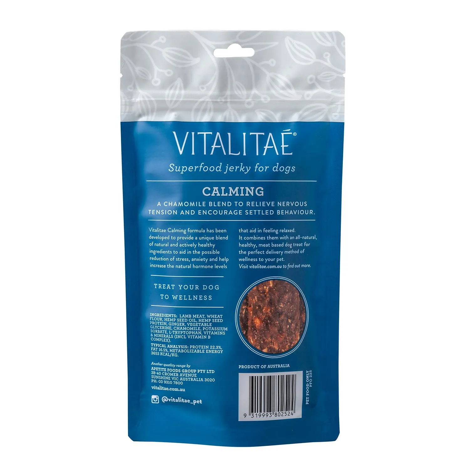 Vitalitae Calming Superfood Jerky Dog Treat 150g