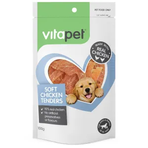 Vitapet Jerhigh Soft Chicken Tenders Dog Treats 100g