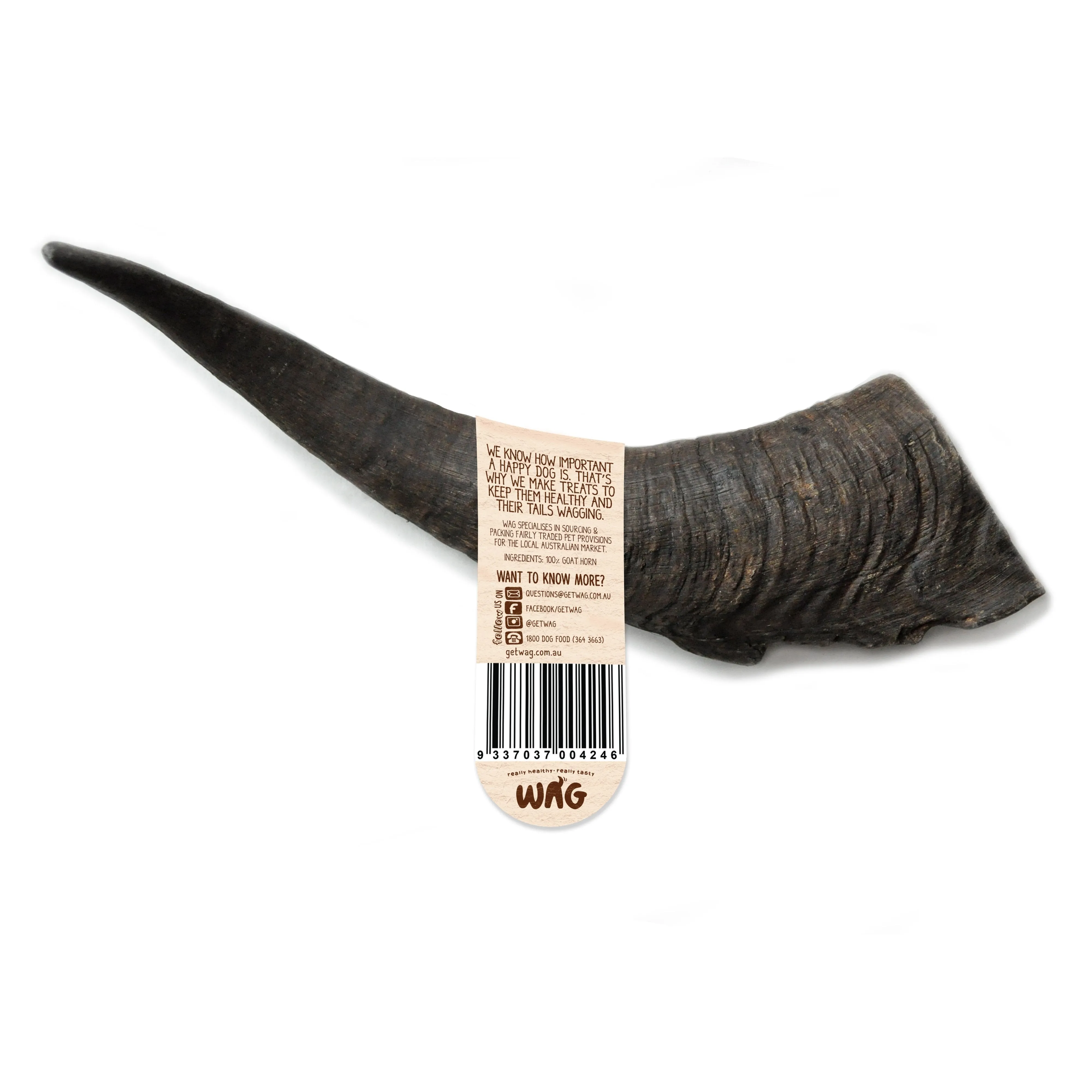 Wag Goat Horn Large Dog Chew Treat