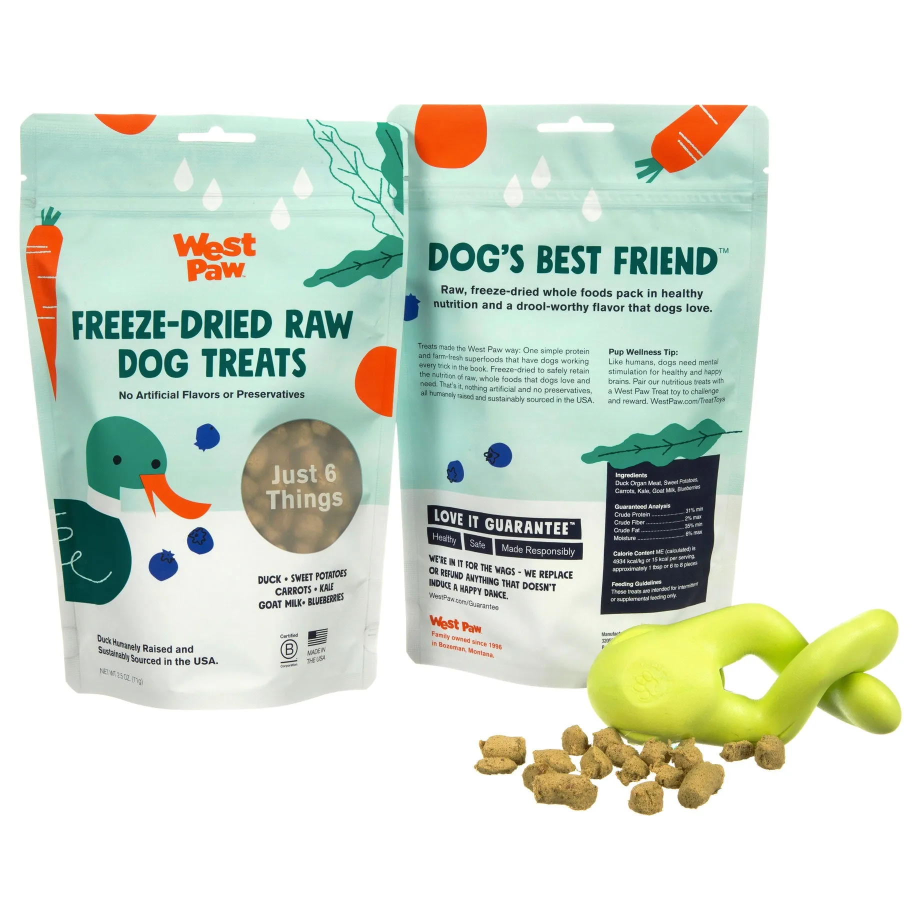 West Paw Freeze Dried Raw Duck Treats