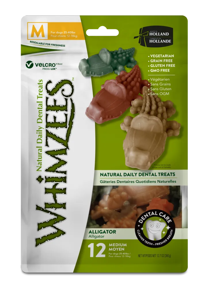 Whimzees Alligator Dental Dog Treats