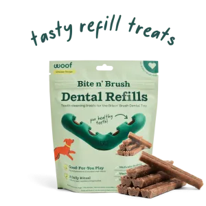 Woof Pet Bite n' Brush Refills Dog Treat