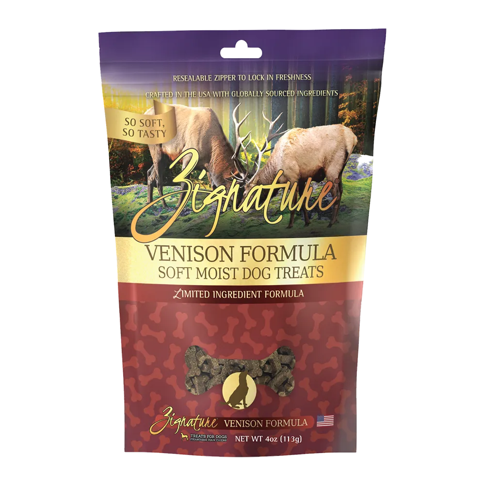 Zignature Dog Treats Soft Moist Venison Formula 113g